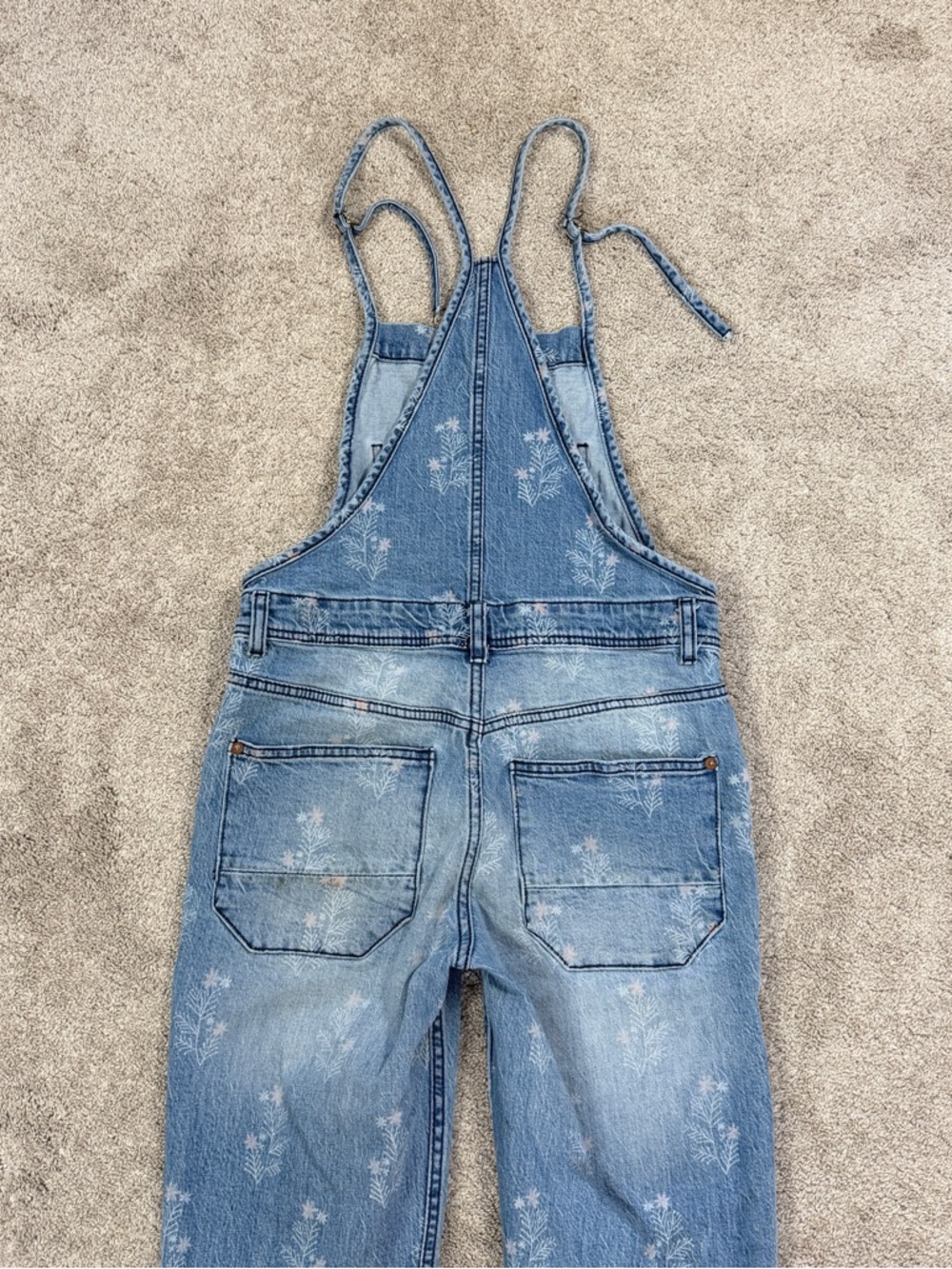 Pilcro Light Blue Distressed Denim Overalls Jumpsuit - Picture 7 of 16